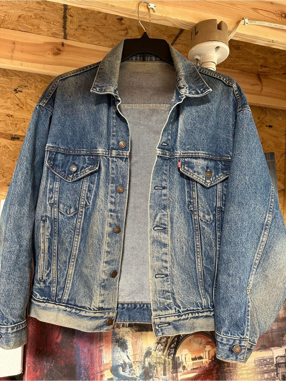 Levi's Vintage 70's Denim Trucker Jacket Size L Type 3 Made In USA 705070218